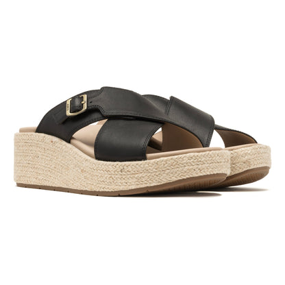 Solstice Cross Slide Black | ABEO Footwear
