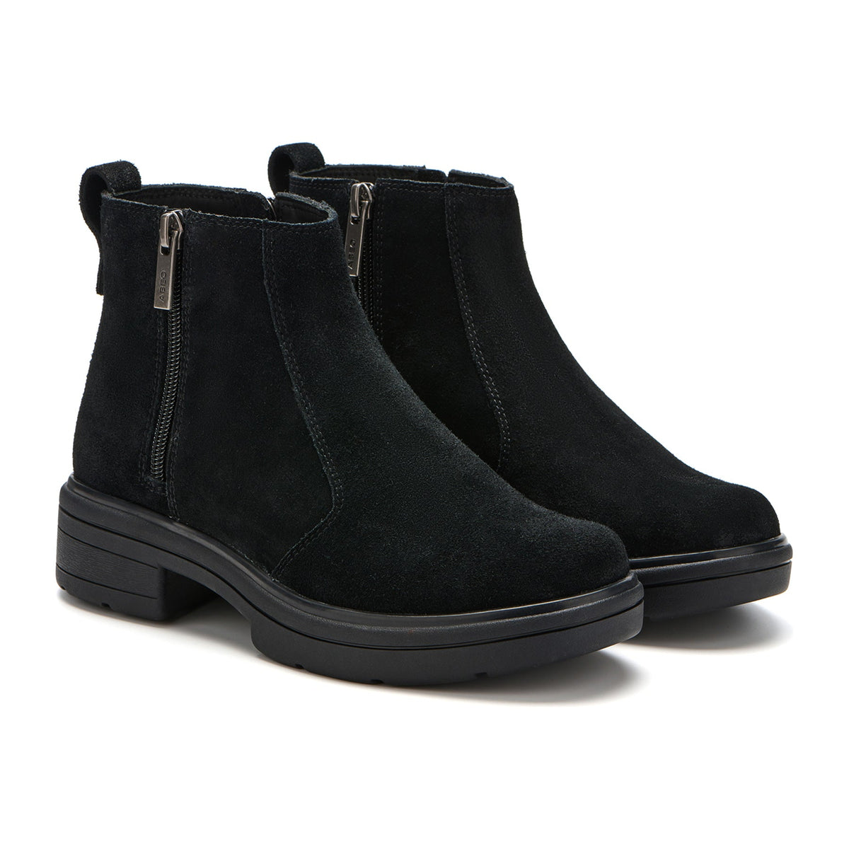 Vista Zip Black Suede | ABEO Footwear