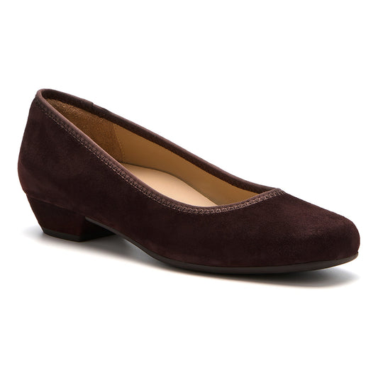 Via Pump Chocolate Suede | ABEO Footwear