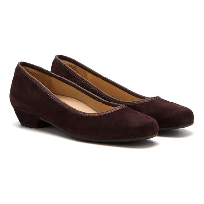 Via Pump Chocolate Suede | ABEO Footwear