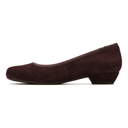 Via Pump Chocolate Suede | ABEO Footwear