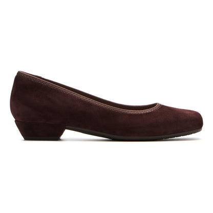 Via Pump Chocolate Suede | ABEO Footwear