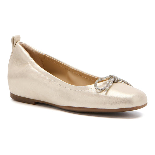 Cadence Bow Gold Sparkle | ABEO Footwear