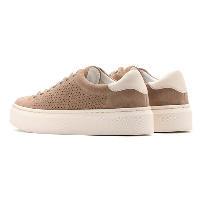 Jumpstreet Sneaker Taupe Perforated | ABEO Footwear