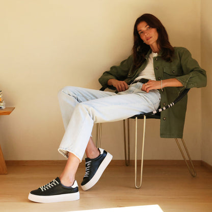 Jumpstreet Sneaker Metatarsal Black Leather | ABEO Footwear