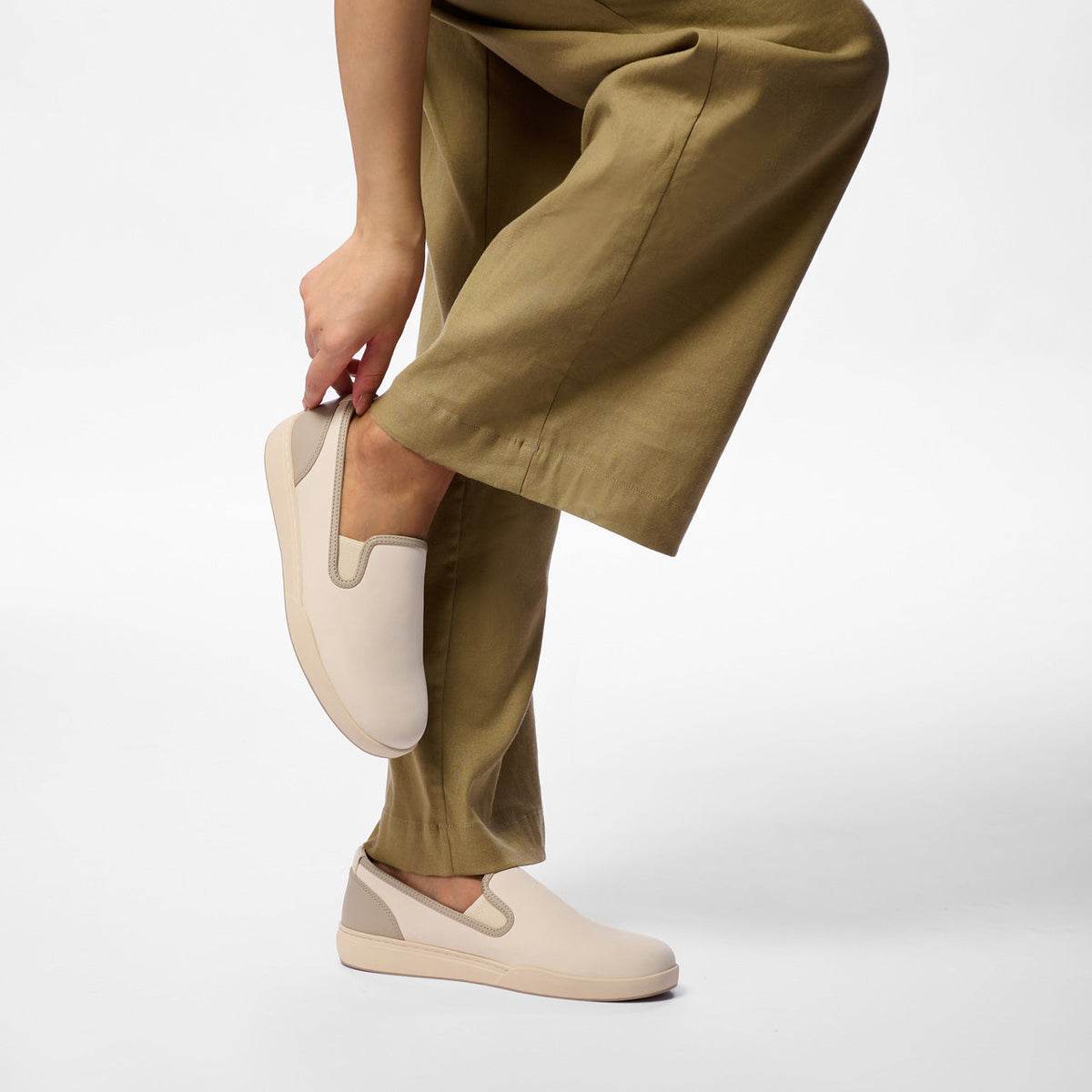 Encore Slip On Taupe Multi Leather | ABEO Footwear