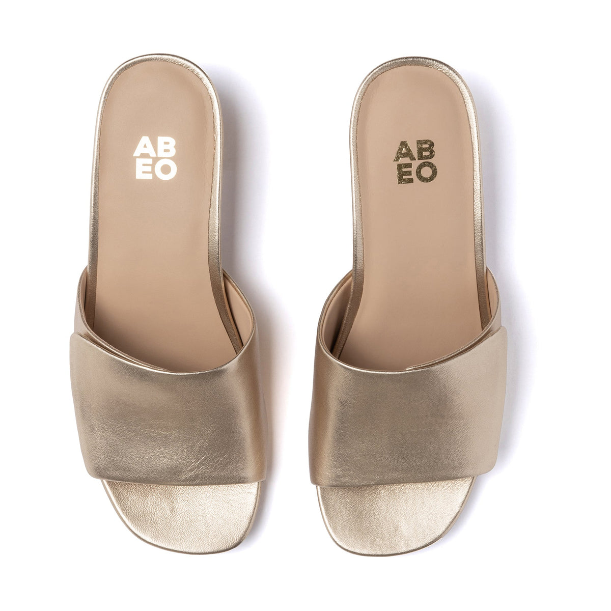 Avenue Slide Metatarsal Light Gold Leather | ABEO Footwear
