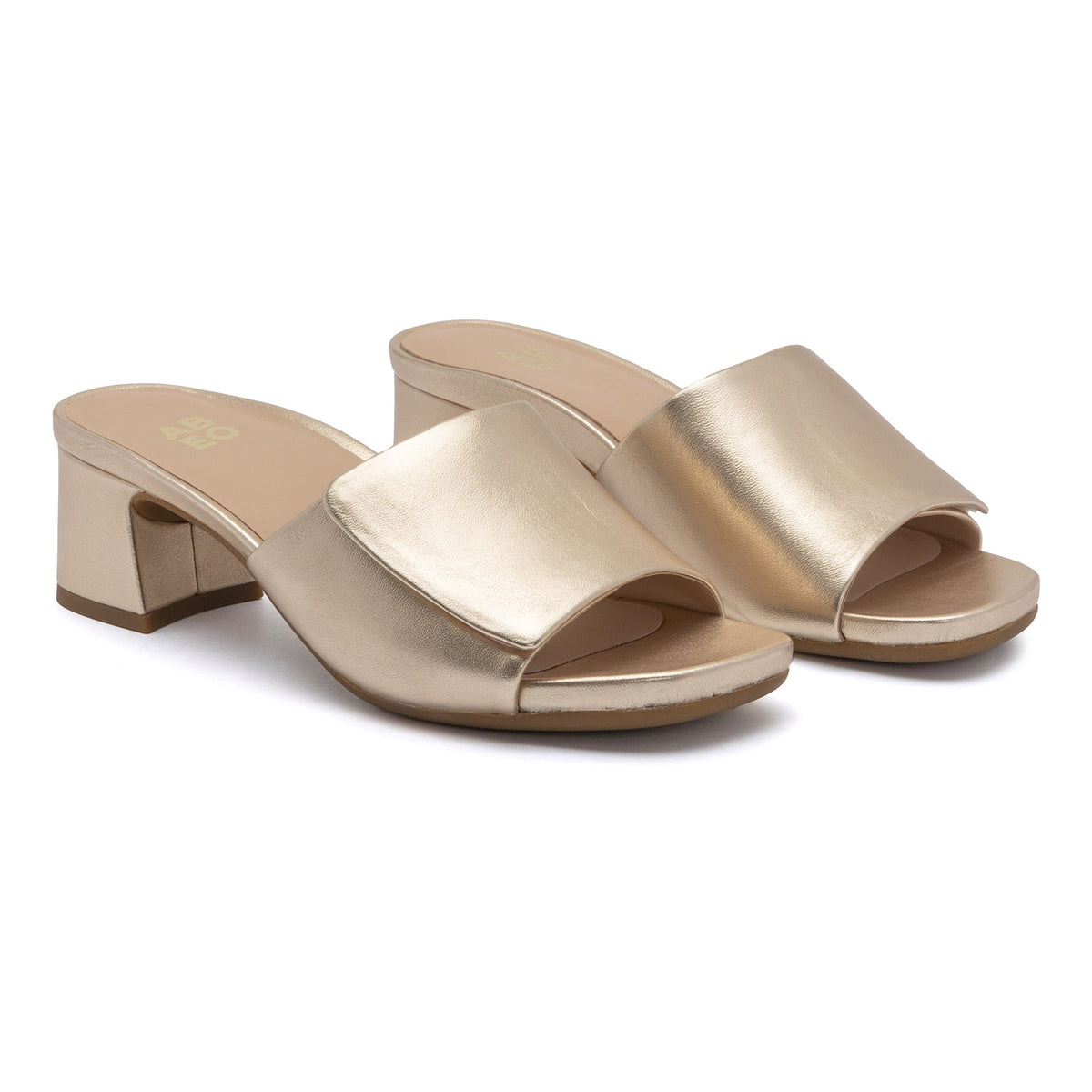 Avenue Slide Metatarsal Light Gold Leather | ABEO Footwear