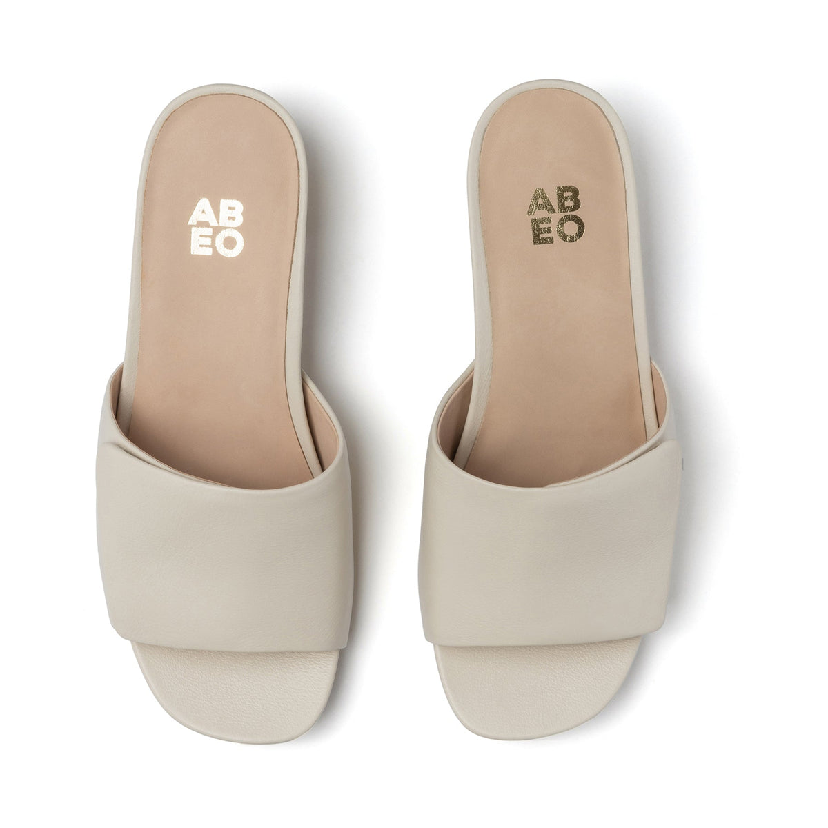 Avenue Slide Metatarsal Off White Leather | ABEO Footwear