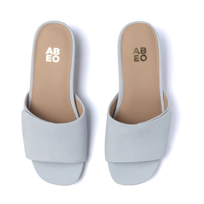 Avenue Slide Metatarsal Light Blue Suede | ABEO Footwear