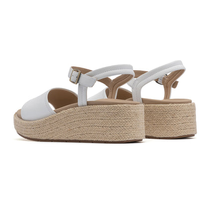 Solstice Buckle Sandal Metatarsal White Leather | ABEO Footwear