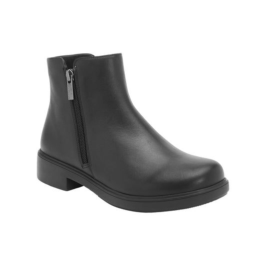 Compass Zip Black Leather | ABEO Footwear