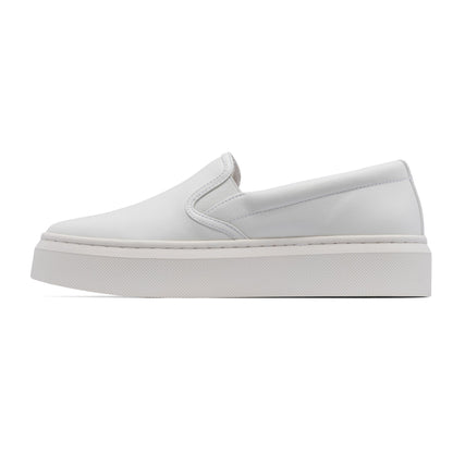 Jumpstreet Slip On White Leather | ABEO Footwear