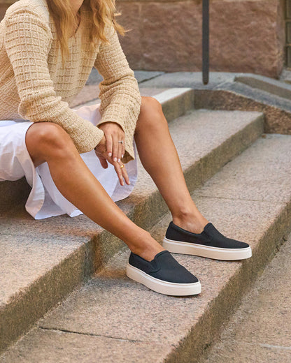 Jumpstreet Slip On Black Canvas | ABEO Footwear