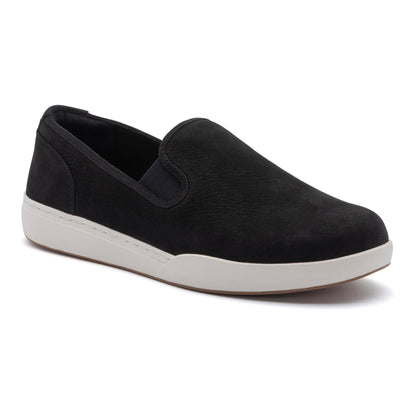 Encore Slip On Metatarsal Black Leather Suede | ABEO Footwear