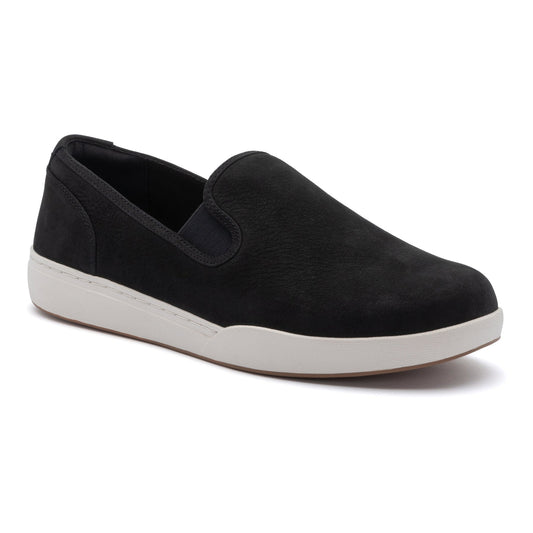 Encore Slip On Metatarsal Black Leather Suede | ABEO Footwear