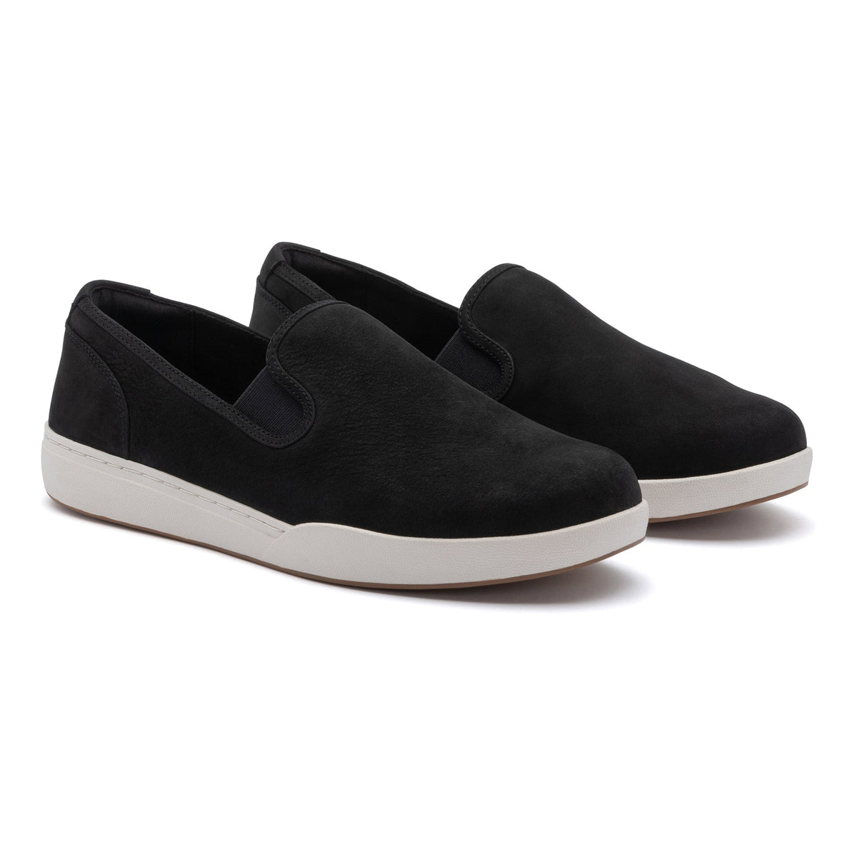 Encore Slip On Metatarsal Black Leather Suede | ABEO Footwear