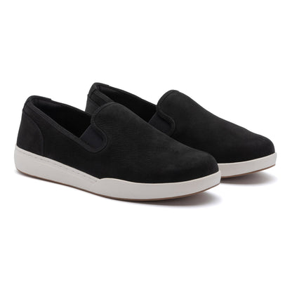 Encore Slip On Black Leather Suede | ABEO Footwear