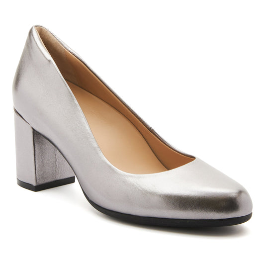 Tempo Pump Metatarsal Silver Metallic Leather | ABEO Footwear