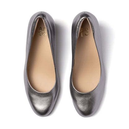Tempo Pump Metatarsal Silver Metallic Leather | ABEO Footwear