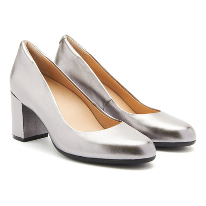 Tempo Pump Metatarsal Silver Metallic Leather | ABEO Footwear