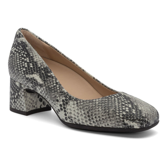 Avenue Pump Metatarsal White Snake | ABEO Footwear