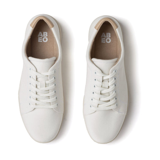 Encore Sneaker Metatarsal White Canvas | ABEO Footwear