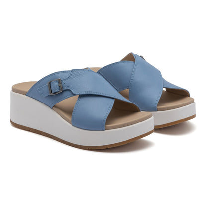 Solstice Cross Slide Metatarsal Denim | ABEO Footwear