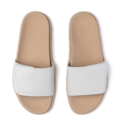 Isle Slide Metatarsal White Leather | ABEO Footwear