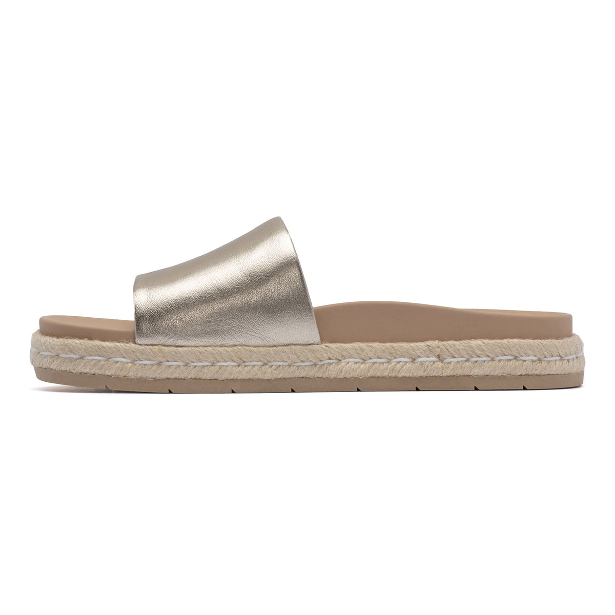 Isle Slide Metatarsal Light Gold Leather | ABEO Footwear