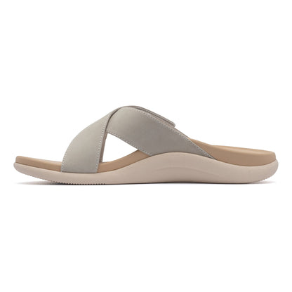Laguna Slide Metatarsal Beige Leather | ABEO Footwear