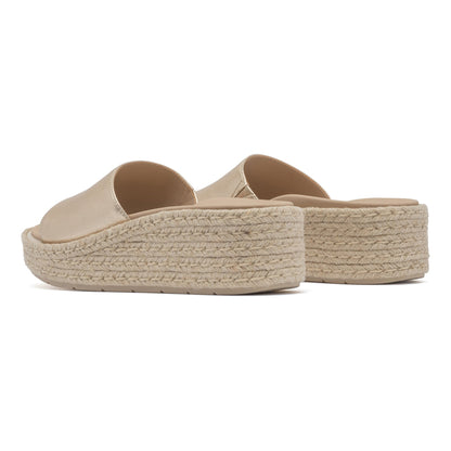 Solstice Slide Metatarsal Light Gold Leather | ABEO Footwear