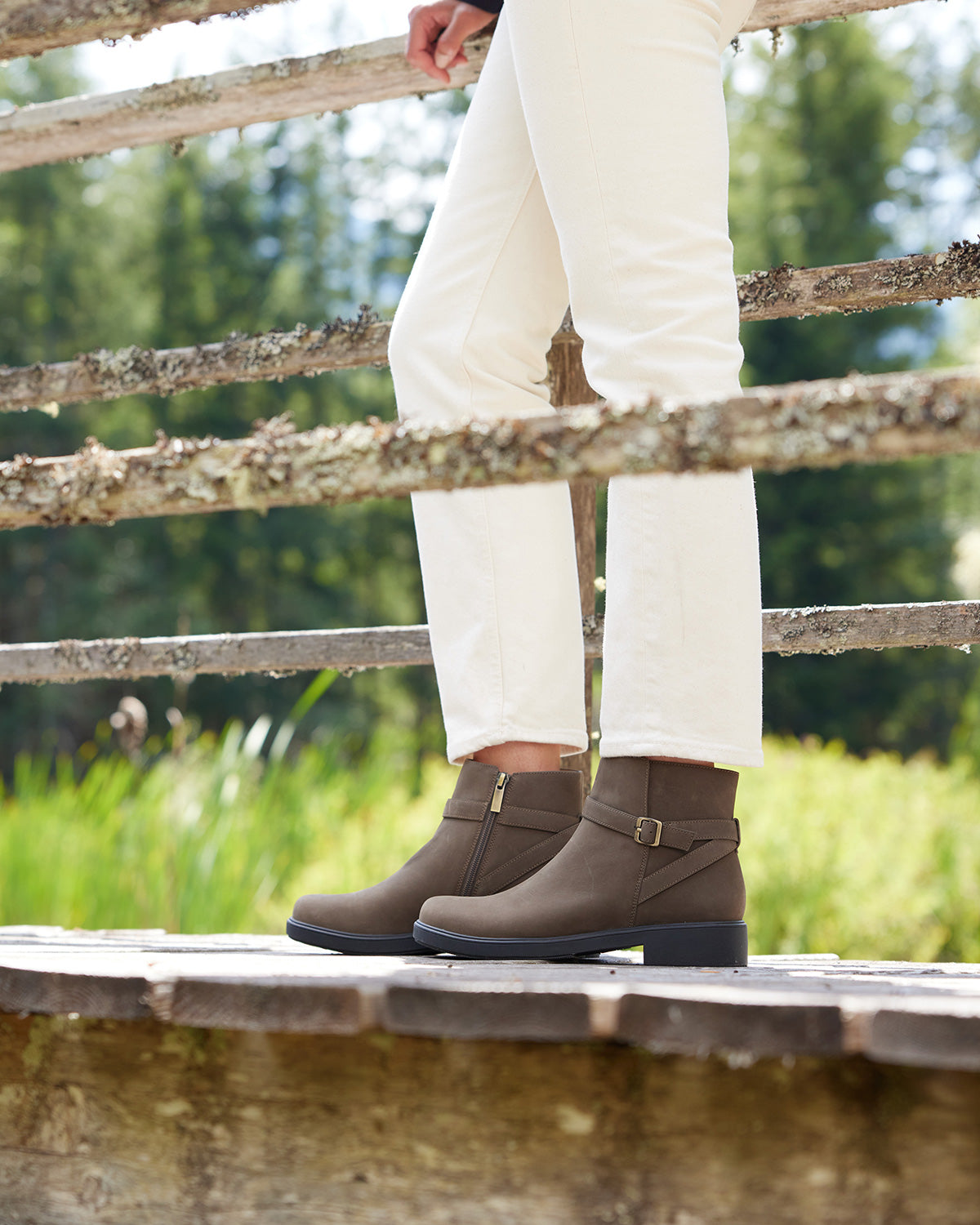 Compass Buckle Olive Nubuck | ABEO Footwear