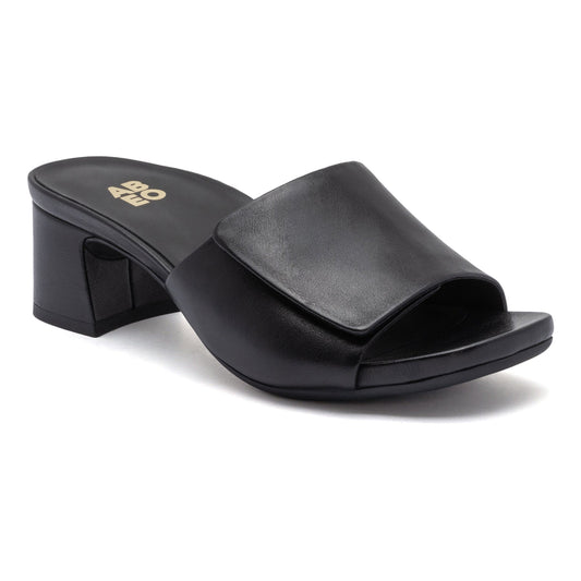 Avenue Slide Black Leather | ABEO Footwear