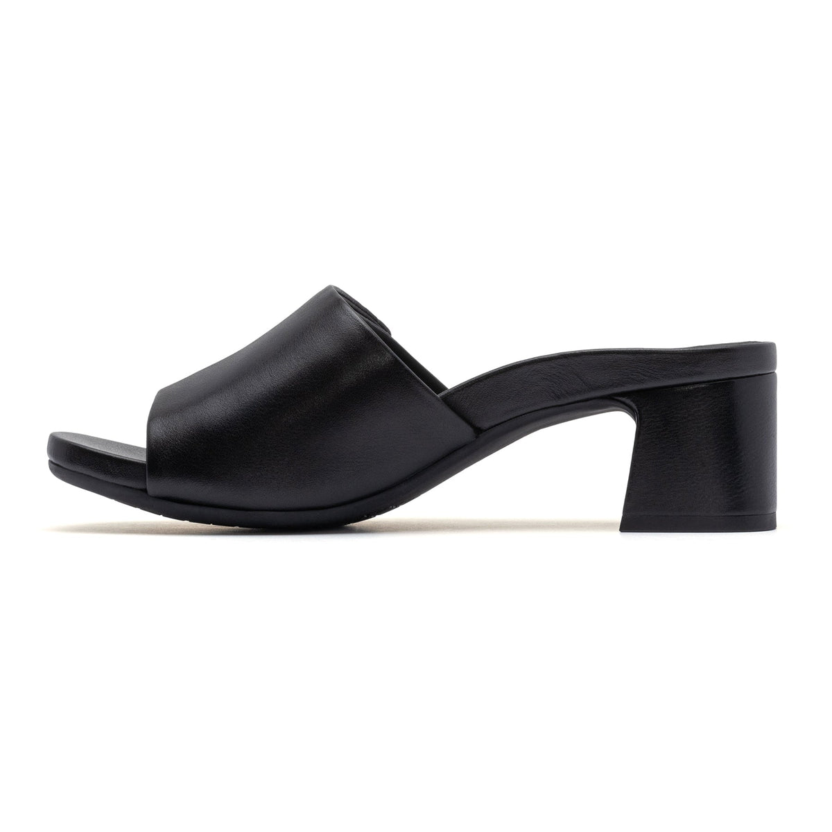Avenue Slide Black Leather | ABEO Footwear