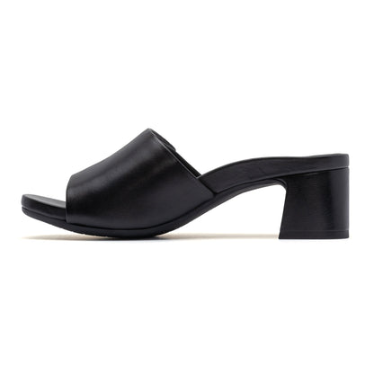 Avenue Slide Black Leather | ABEO Footwear