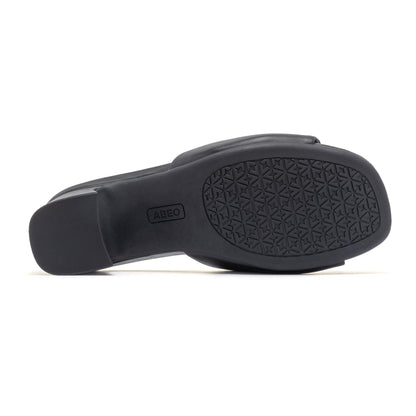 Avenue Slide Black Leather | ABEO Footwear