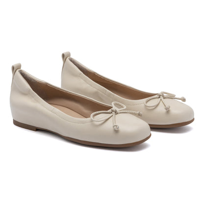 Cadence Bow Off White Leather | ABEO Footwear