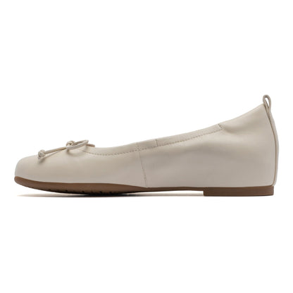 Cadence Bow Off White Leather | ABEO Footwear