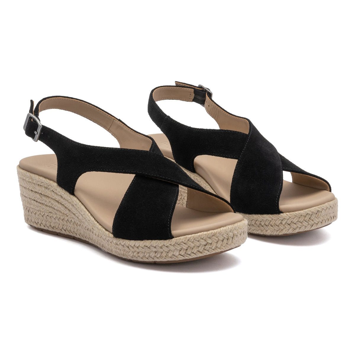 Riviera Cross Metatarsal Black Suede | ABEO Footwear