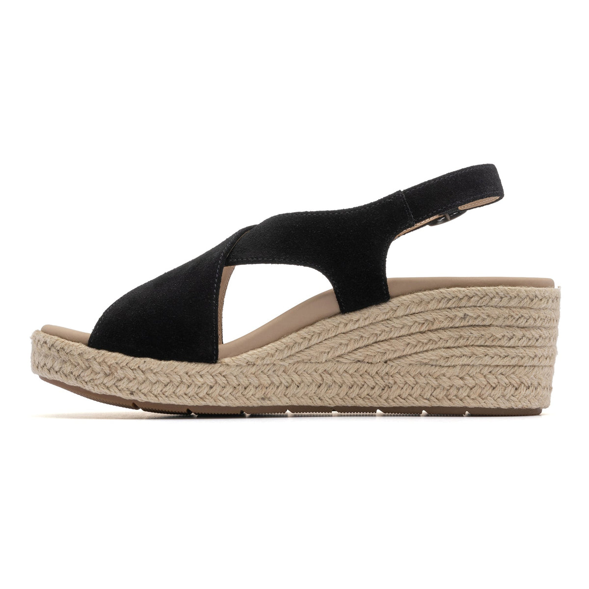Riviera Cross Metatarsal Black Suede | ABEO Footwear