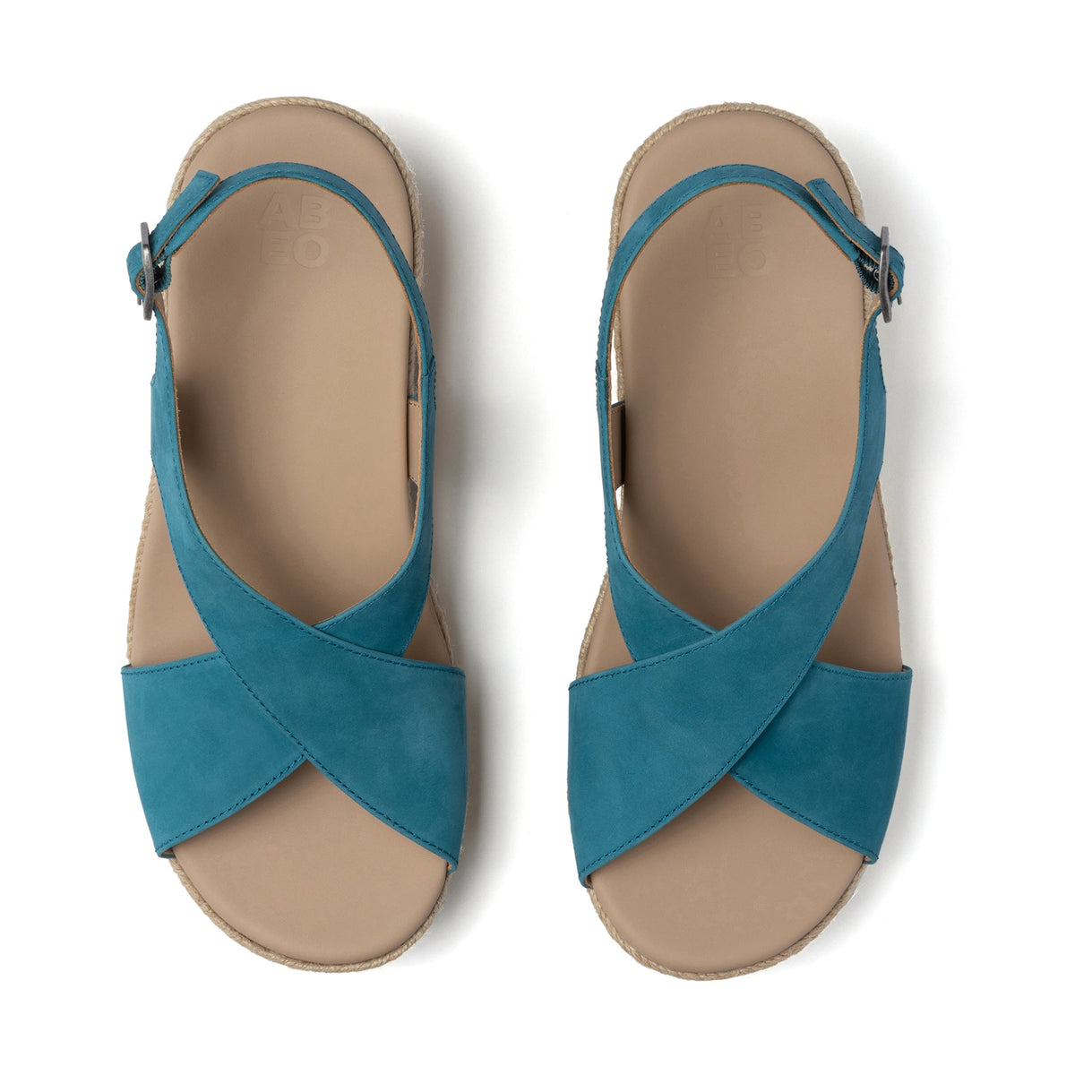 Riviera Cross Metatarsal Teal Leather | ABEO Footwear