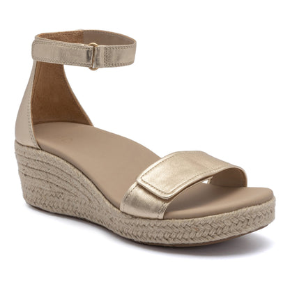 Riviera Ankle Sandal Metatarsal Light Gold Leather | ABEO Footwear