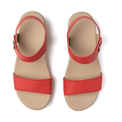 Riviera Strap Sandal Metatarsal Red | ABEO Footwear