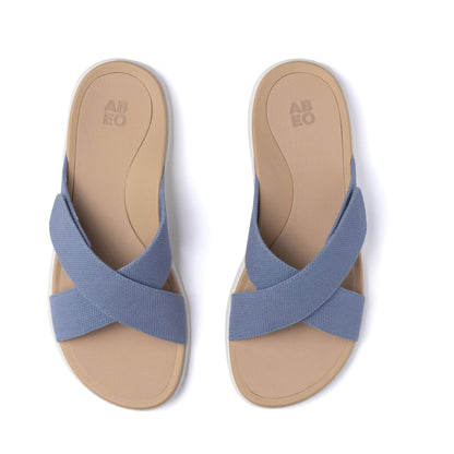 Laguna Slide Metatarsal Light Denim Canvas | ABEO Footwear