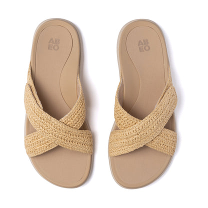 Laguna Slide Metatarsal Raffia | ABEO Footwear