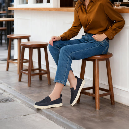 Roam Loafer Navy Nubuck | ABEO Footwear