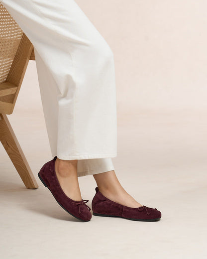 Cadence Bow Burgundy | ABEO Footwear