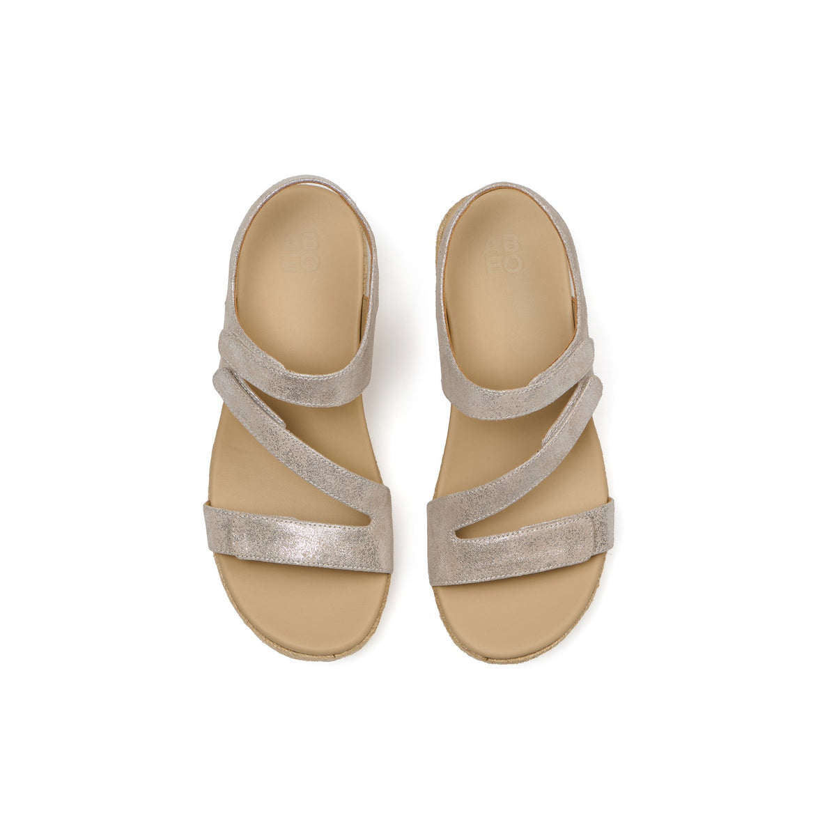 Riviera Adjustable Sandal Taupe Metallic | ABEO Footwear
