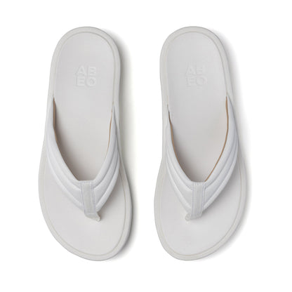 Paseo Thong Sandal White | ABEO Footwear